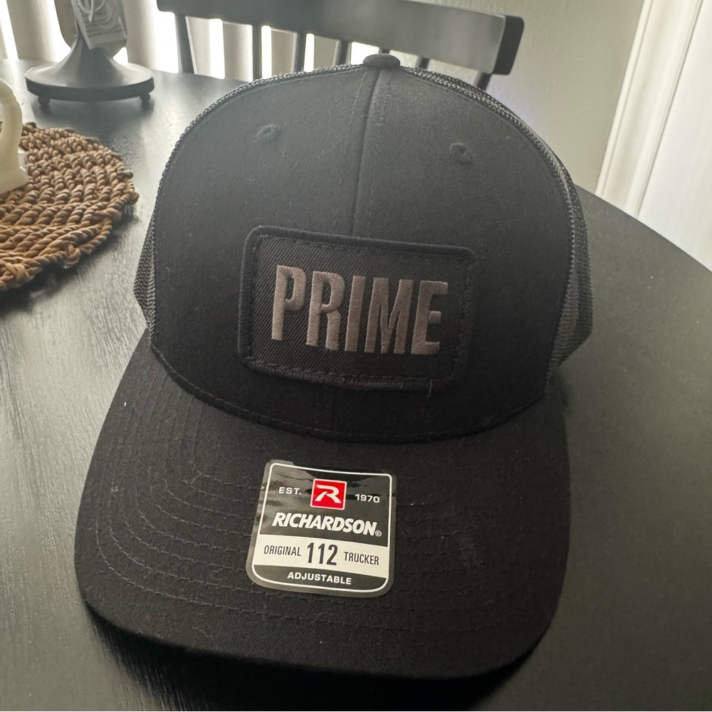 Prime Black Trucker Hat - Adjustable